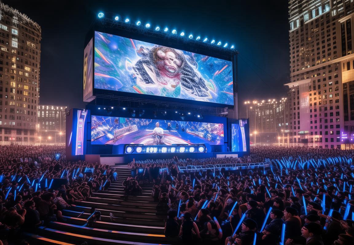 在民园广场看《王者荣耀》全国大赛